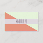 Moderne moderne geometrische Farbblock-Visitenkart Visitenkarte (Vorderseite)
