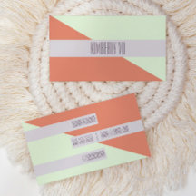 Moderne moderne geometrische Farbblock-Visitenkart