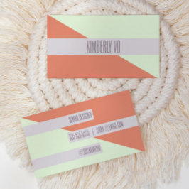 Moderne moderne geometrische Farbblock-Visitenkart Visitenkarte