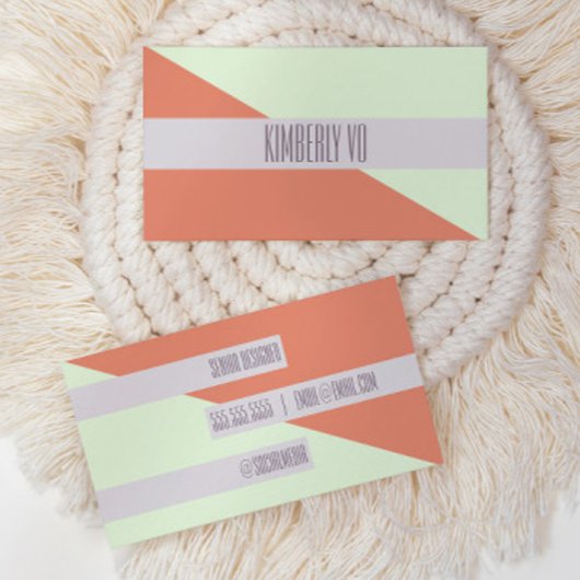 Moderne moderne geometrische Farbblock-Visitenkart Visitenkarte