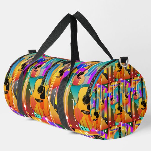 Moderne moderne geometrische Gitarre Duffle Bag (Linke Ecke)