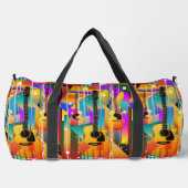 Moderne moderne geometrische Gitarre Duffle Bag (Vorderseite)
