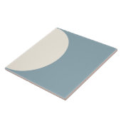 Moderne moderne geometrische Halbkreis Blaue Tile Fliese (Seite)