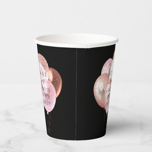 Moderne, moderne Glitzer-Ballons Pappbecher (Rechts)