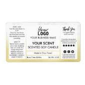 Moderne, moderne Gold- und Marmorkerze (Vorne)