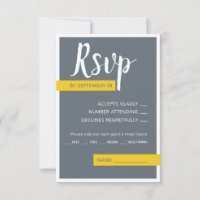Moderne moderne graue und gelbe Hochzeit minimal