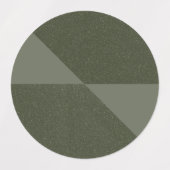 Moderne, moderne Green Split Circle Stickers Etiketten (Design 2)