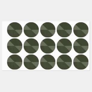 Moderne, moderne Green Split Circle Stickers Etiketten