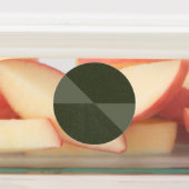 Moderne, moderne Green Split Circle Stickers Etiketten (Befestigt)