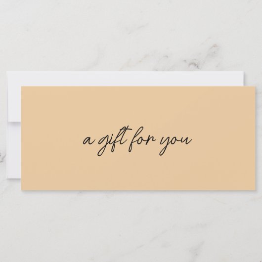 Moderne, moderne Handschrift, Logo, Beige (Rückseite)