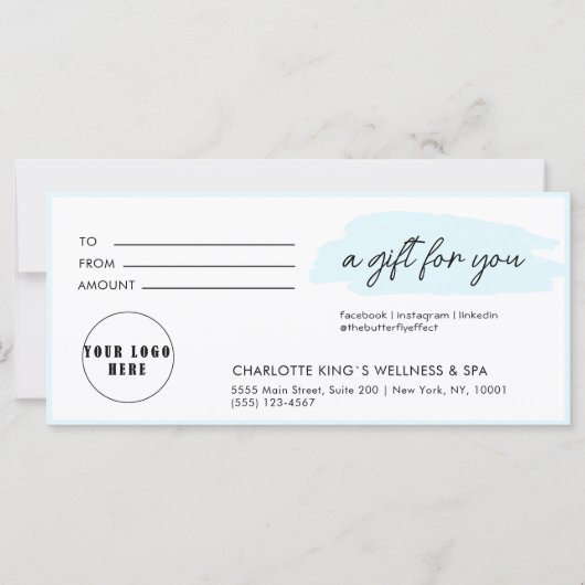 Moderne, moderne Handschrift, Logo, blau (Vorderseite)