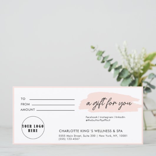 Moderne, moderne Handschrift, Logo, hellrosa (Stehend Vorderseite)