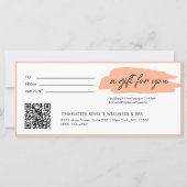 Moderne, moderne Handschrift mit Qr-Code, Korallen (Vorderseite)