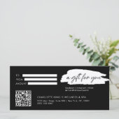 Moderne, moderne Handschrift, mit Qr-Code, schwarz (Stehend Vorderseite)