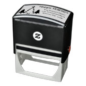 Moderne, moderne Happy Holidays Rücksendeadresse Permastempel (Produkt)