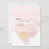 Moderne moderne Künstlerische Brautdusche Einladun Einladung (Vorderseite)