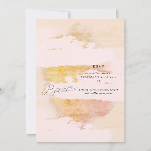 Moderne moderne Künstlerische Brautdusche Einladun Einladung (Rückseite)