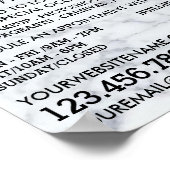 Moderne, moderne Marble Makeup Künstlerwerbung Poster (Ecke)