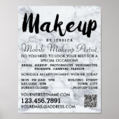 Moderne, moderne Marble Makeup Künstlerwerbung Poster (Vorne)