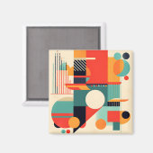 Moderne moderne Minimalistisch Geometrie Magnet (Vorderseite/Rückseite)