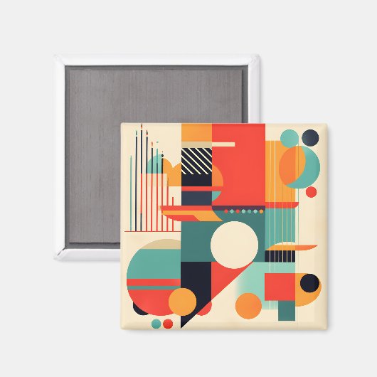 Moderne moderne Minimalistisch Geometrie Magnet (Vorderseite/Rückseite)