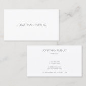 Moderne, moderne Minimalistische Elegant-Einfache  Visitenkarte (Vorne/Hinten)