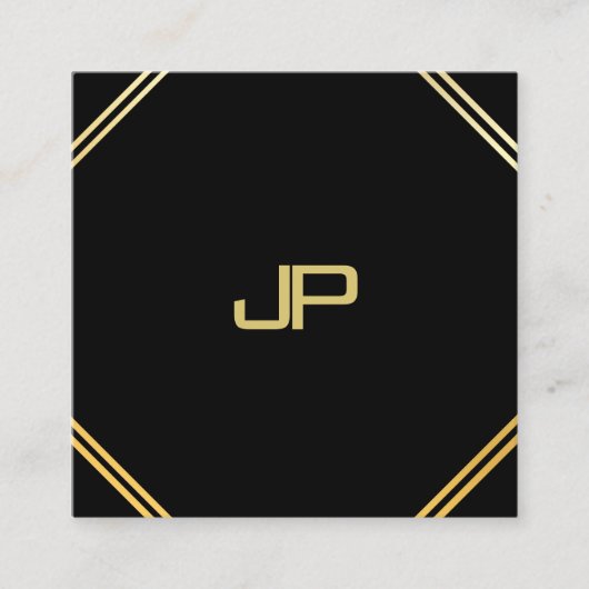 Moderne, moderne, Mit Monogramm, elegante Vorlage Quadratische Visitenkarte (Vorderseite)