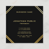 Moderne, moderne, Mit Monogramm, elegante Vorlage Quadratische Visitenkarte (Rückseite)