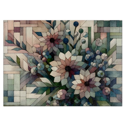 Moderne moderne moderne Blume Schneidebrett (Vorderseite)