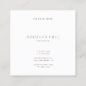 Moderne, moderne Monogramm-Elegant-Minimale Vorlag Quadratische Visitenkarte (Rückseite)