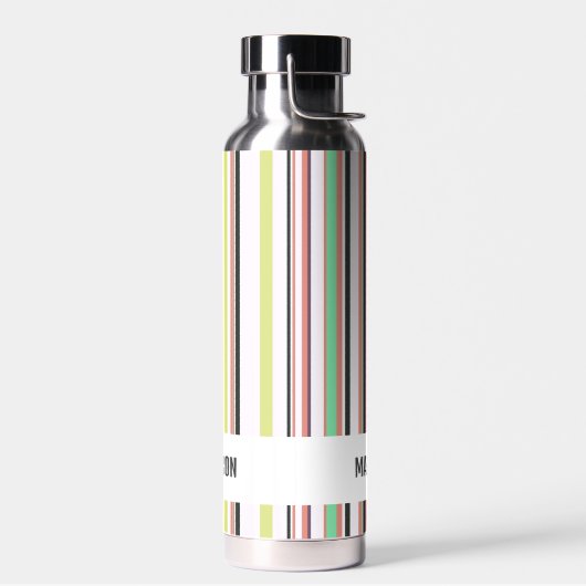 Moderne, moderne Personalisierte Streifen Trinkflasche (Links)