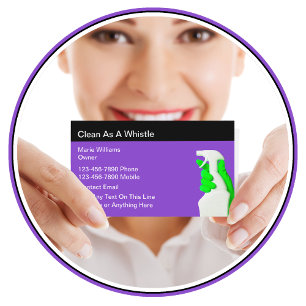 Moderne, moderne Reinigungsservice Business Cards Visitenkarte