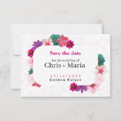 Moderne Moderne Romantik pink Save the Date (Vorderseite)