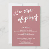 Moderne, moderne Rose - wir gehen Hochzeitsempfang Einladung (Vorderseite)