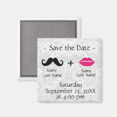 Moderne Moderne Save the Date Magnet (Vorderseite/Rückseite)