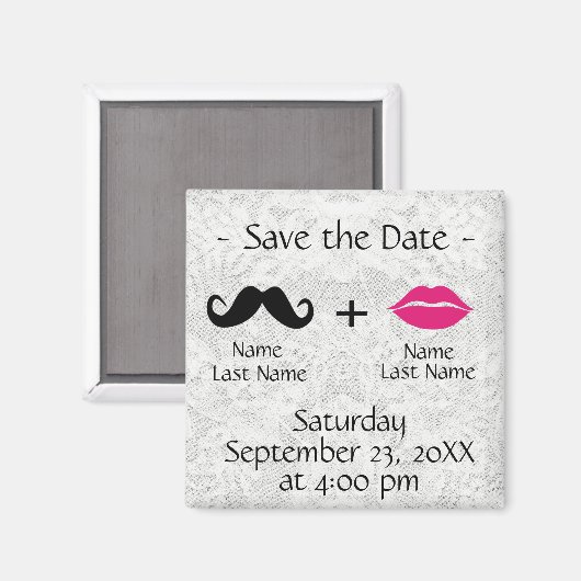Moderne Moderne Save the Date Magnet (Vorderseite/Rückseite)