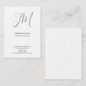 Moderne, moderne, schlichte Monogramm-Prämie, dick Visitenkarte (Vorne/Hinten)