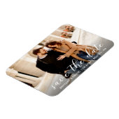 Moderne moderne Schrift Save the Date | FOTO Magnet (Linke Seite)
