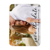 Moderne moderne Schrift Save the Date | FOTO Magnet (Vertikal)