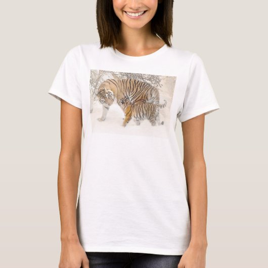 Moderne, moderne Tigers Trendy Template T-Shirt (Vorderseite)