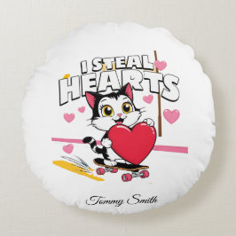 Moderne, moderne Valentinenkissen für Haustiere Rundes Kissen