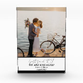 Moderne moderne Verlobung - Foto-Block Fotoblock (Vorderseite)