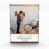 Moderne moderne Verlobung - Foto-Block Fotoblock (Vorderseite)
