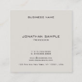 Moderne moderne Vorlage Elegant Beruflich Quadratische Visitenkarte (Rückseite)