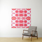 Moderne Modevorlage. Red Folklore Boho G Wandteppich (Beispiel)