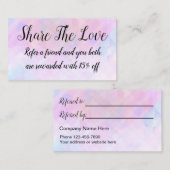 Moderne modische Empfehlungs-Belohnungen Empfehlungskarte (Vorne/Hinten)