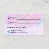 Moderne modische Empfehlungs-Belohnungen Empfehlungskarte (Rückseite)