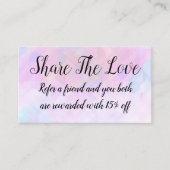 Moderne modische Empfehlungs-Belohnungen Empfehlungskarte (Vorderseite)