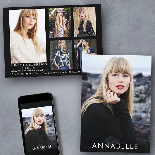 Moderne Modulation der 6-Foto-Comp-Karte Einladung