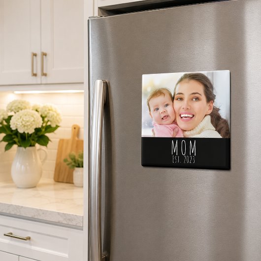 Moderne Mom Established Foto Magnet